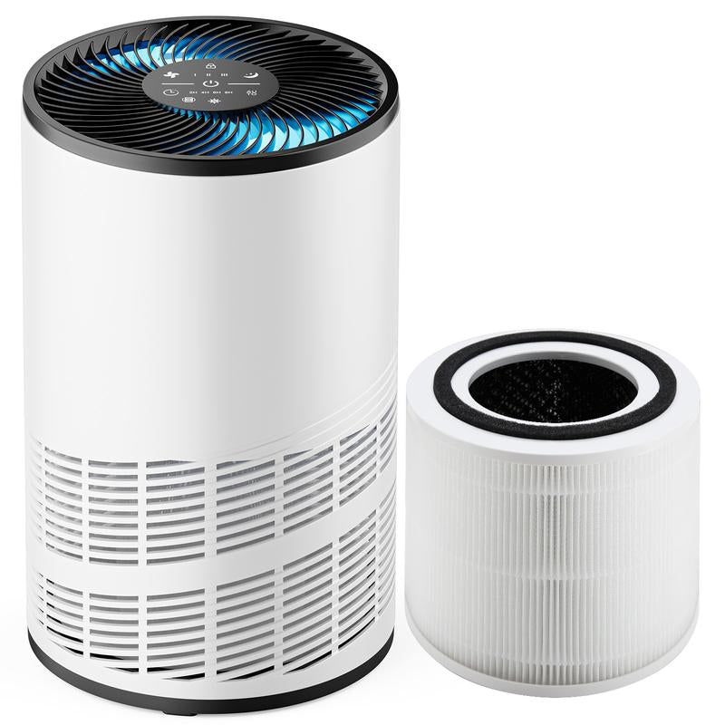 Sweet Furniture S - Air Purifier with an Replacement HEPA Filter, Portable Air Quality Monitor, Covers up to 1200Ft², 360°Outlet, 25Db Sleep Mode
