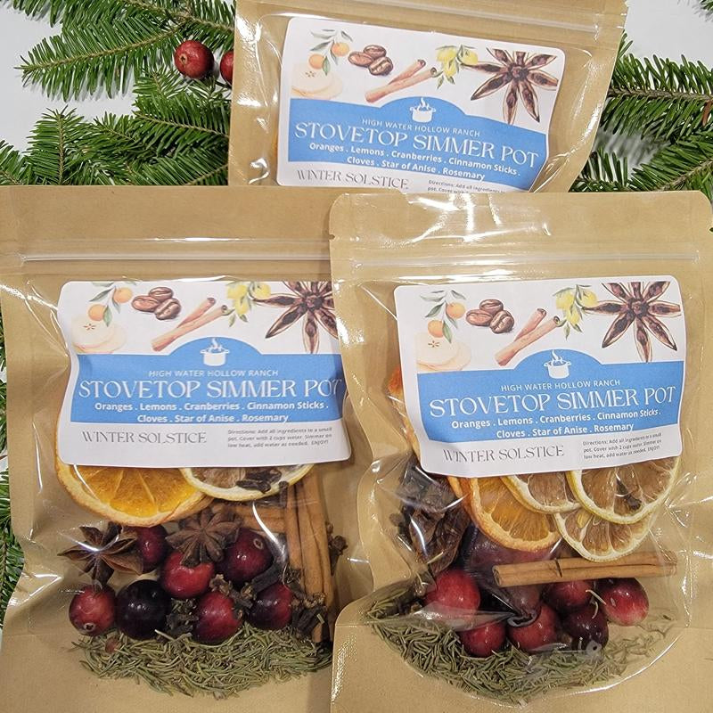 Winter Collection Simmer Pot Kits - Perfect for Gifts & Holiday Scents Nontoxic Home Air Freshener