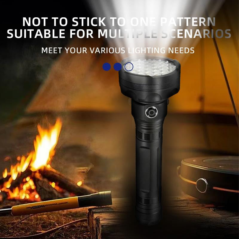 Yinowo 9000 LM Super Bright Flashlight with 5 Light Modes, Aluminum Material, IPX5 Waterproof and USB C Rechargeable for Emergency, Camping & Home